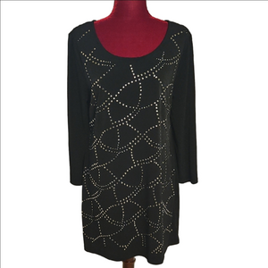 Tunic Top with Gold Studded Design Size Large